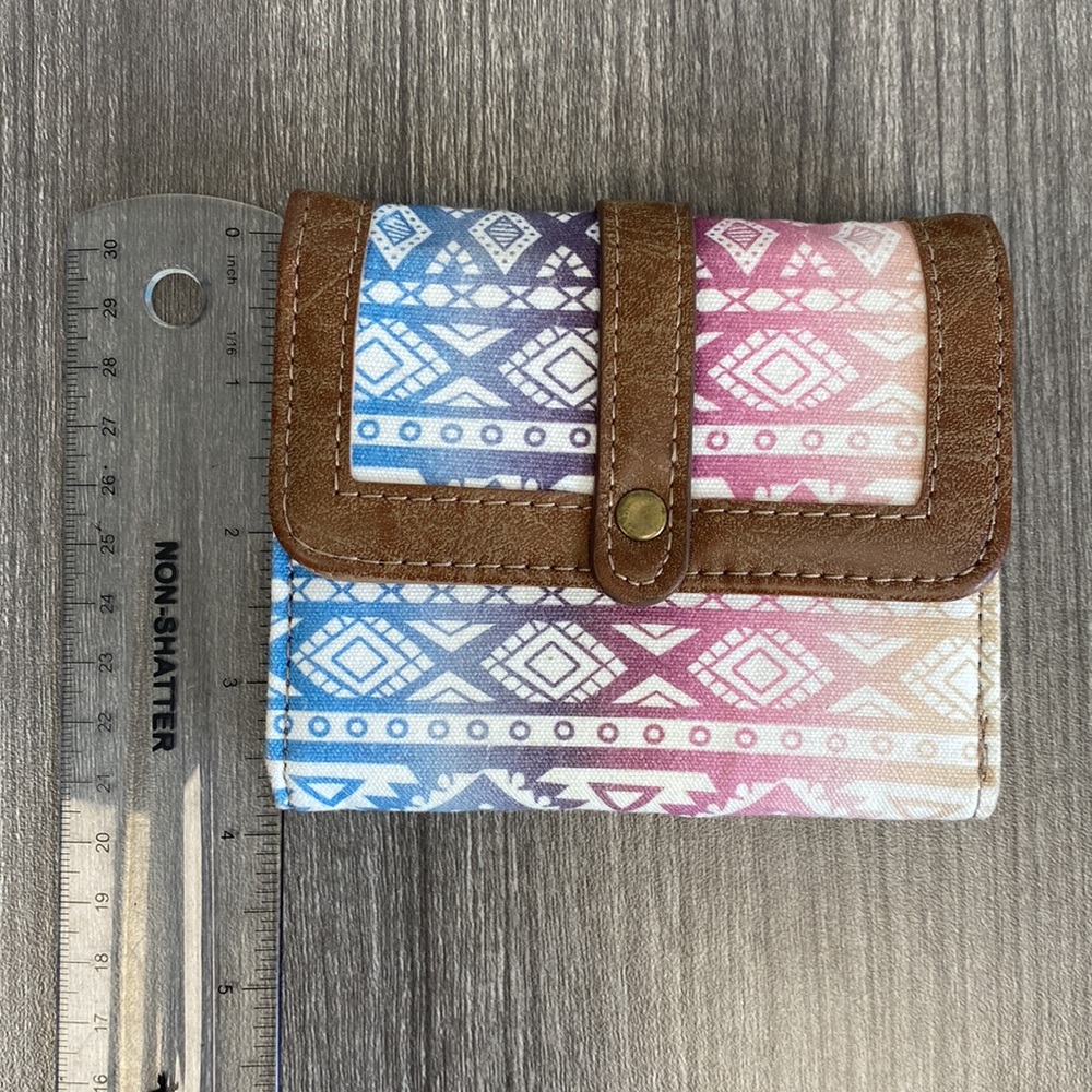 Cute Pastel Colored Aztec Pattern Wallet - Picture 2 of 7